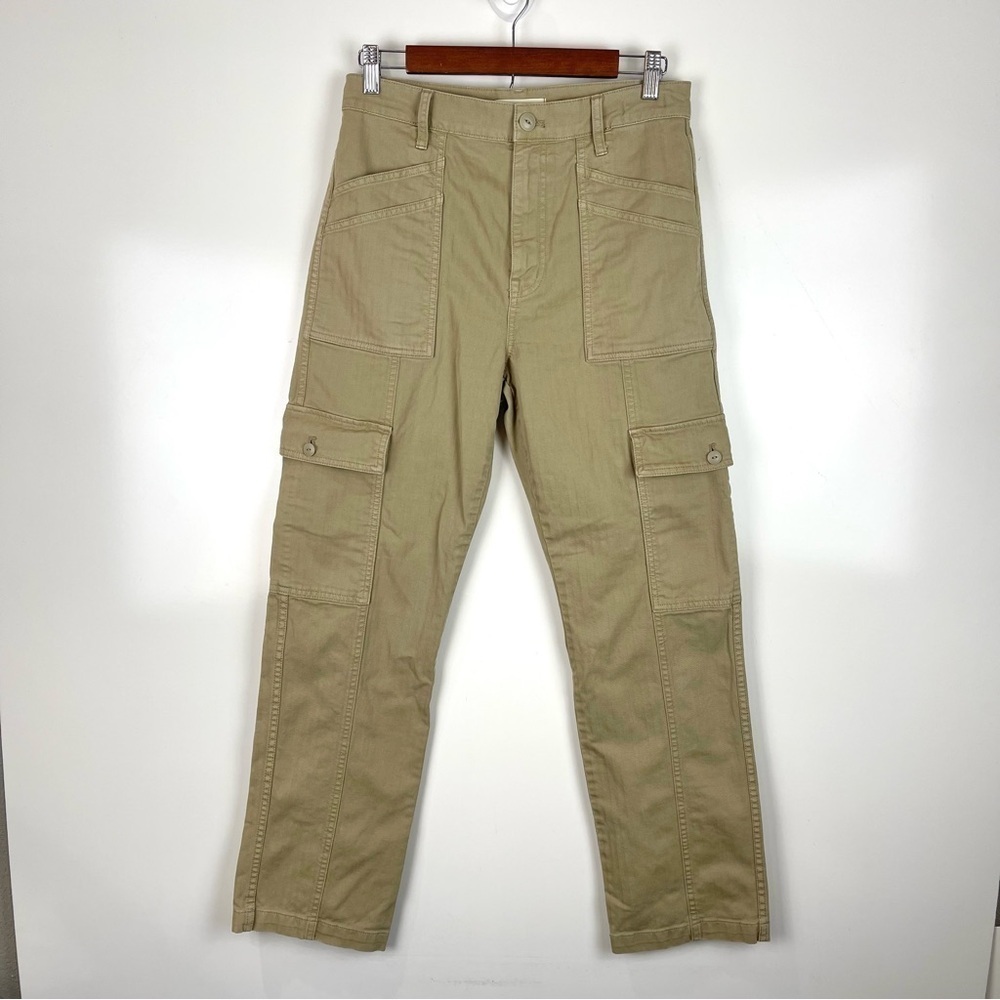 Madewell '90s Straight Cargo Jeans Khaki Tan Women's Size 28 Straight Leg Jeans